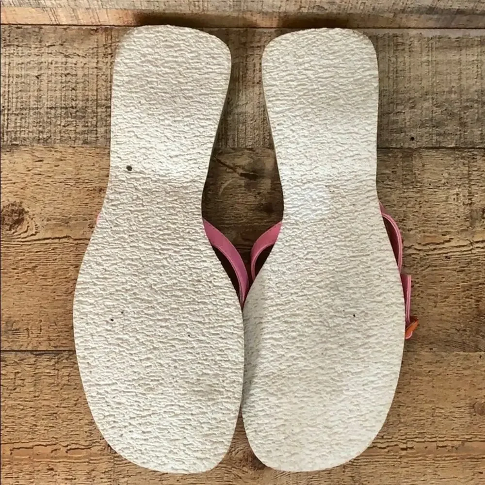 𝅺Coconuts by Matisse Pink Retro Mod Flip Flop Sandals Size 9 9.5